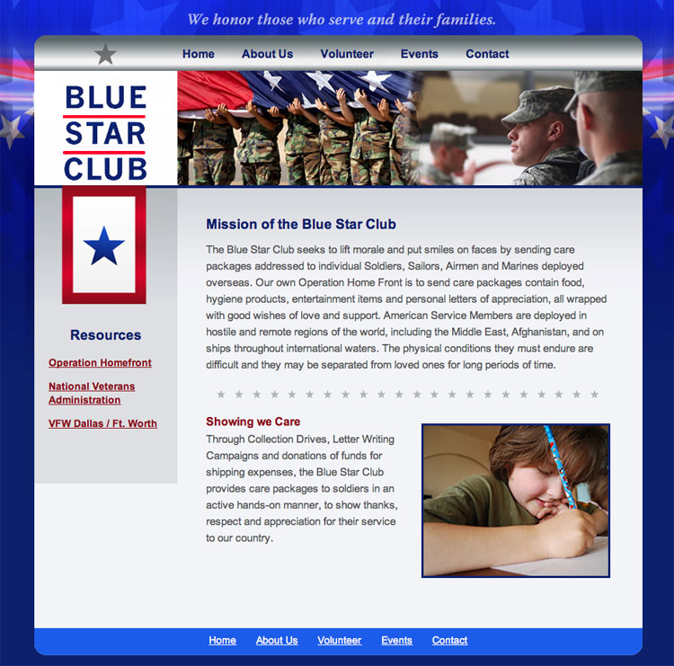 Blue Star Club Website