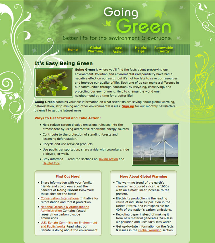 Going Green Website